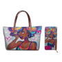 Custom Printed Women Bag Handbags African Girls Printing Purse and Handbags 2pcs Set Shoulder Tote Bag Females Summer Beach Bags