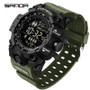 SANDA Outdoor Sports Men Watch Waterproof LED Analog Digital Show Multifunction Big Dial Electronic Wristwatch G style Male Cloc