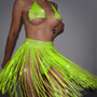 New Black Crystal Tassel Skirt Party Bling Rhinestone Mini Shirt Party Women Skirts