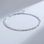Hot luxury 925 sterling Silver Bracelets Anklet y2k 4MM chain for Women men Wedding Pretty Jewelry Accessories Fashion gifts