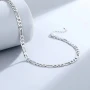 Hot luxury 925 sterling Silver Bracelets Anklet y2k 4MM chain for Women men Wedding Pretty Jewelry Accessories Fashion gifts