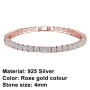 High quality 925 silver tennis bracelet, exquisite hip-hop fashion, original design for men and women, bracelet jewelry gift