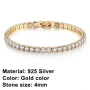 High quality 925 silver tennis bracelet, exquisite hip-hop fashion, original design for men and women, bracelet jewelry gift