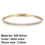 High quality 925 silver tennis bracelet, exquisite hip-hop fashion, original design for men and women, bracelet jewelry gift