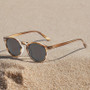Round Fashion Polarized Women and Men Fashion Glasses UV Protection Trendy Classic Style Ideal for Beach,, Camping, Driving