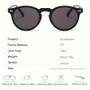 Round Fashion Polarized Women and Men Fashion Glasses UV Protection Trendy Classic Style Ideal for Beach,, Camping, Driving