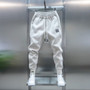 Autumn Men's orange Joggers Korean High Street Sports Trousers Cotton 9-Minute Sweatpants Fashionable Men's Clothing 2024