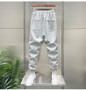 Autumn Men's orange Joggers Korean High Street Sports Trousers Cotton 9-Minute Sweatpants Fashionable Men's Clothing 2024