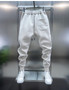 Autumn Men's orange Joggers Korean High Street Sports Trousers Cotton 9-Minute Sweatpants Fashionable Men's Clothing 2024