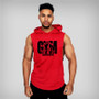 Gym Hooded Tank Top Men Fitness Clothing Mens Bodybuilding Hoody Vest Summer Sports Fashion Cotton Sleeveless T Shirts Plus Size