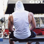 Gym Hooded Tank Top Men Fitness Clothing Mens Bodybuilding Hoody Vest Summer Sports Fashion Cotton Sleeveless T Shirts Plus Size