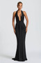 Deep V Neck Draped Ruched Sexy Maxi Dress Women Summer Fashion Halter Sleeveless Backless Club Party Long Dress Elegant BM98