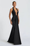 Deep V Neck Draped Ruched Sexy Maxi Dress Women Summer Fashion Halter Sleeveless Backless Club Party Long Dress Elegant BM98