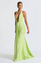 Deep V Neck Draped Ruched Sexy Maxi Dress Women Summer Fashion Halter Sleeveless Backless Club Party Long Dress Elegant BM98