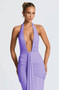 Deep V Neck Draped Ruched Sexy Maxi Dress Women Summer Fashion Halter Sleeveless Backless Club Party Long Dress Elegant BM98