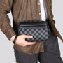 Top-quality PU Leather Men Waist Packs Business Crossbody Bags for Male Fashion Travel Storage Phone Shoulder Bags Clutch Bag