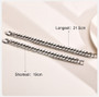 Vnox 12/15MM Width Stainless Steel Cuban Chain Bracelets for Men, Silver Color Fashion Hip Hop Male Boy Wristband Jewelry