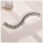 Vnox 12/15MM Width Stainless Steel Cuban Chain Bracelets for Men, Silver Color Fashion Hip Hop Male Boy Wristband Jewelry