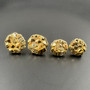 14k Gold Plated 12mm round Stud Earrings for Men And Women Fashion Jewelry Irregular Geometric Shape Gold Nugget Earrings