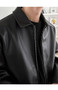 Mauroicardi Spring Autumn Cool Luxury Short Black Soft Light Pu Leather Jacket Men Zipper Casual Mens Jackets and Coats Fashion