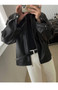 Mauroicardi Spring Autumn Cool Luxury Short Black Soft Light Pu Leather Jacket Men Zipper Casual Mens Jackets and Coats Fashion