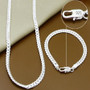 Silver Color  8/16/18/20/22/24 Inch 6mm Side Chain Necklace Bracelet For Woman Men Fashion Charm Wedding Jewelry