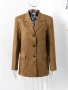 Boyfriend Brown Coat For Women Spring Turndown Collar Long Sleeve Female Jacket 2025 Fashion Loose Single-breasted Lady Coats