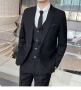 S-9XL New (Blazer+Vest+Pants) Men's Fashion Business Gentleman Professional Formal Dress Korean Version Banquet Dress Suit 6XL