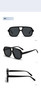 SO&EI Ins Popular Fashion Double Bridges Square Men Sunglasses Vintage Punk Yellow Blue Shades UV400 Men Trending Sun Glasses