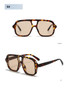 SO&EI Ins Popular Fashion Double Bridges Square Men Sunglasses Vintage Punk Yellow Blue Shades UV400 Men Trending Sun Glasses