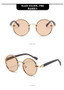 Vintage Round Sunglasses 2025 Fashion Classic Gradient Outdoor Shades Trendy Luxury Brand Designer Metal Rim Sun Glasses