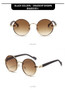 Vintage Round Sunglasses 2025 Fashion Classic Gradient Outdoor Shades Trendy Luxury Brand Designer Metal Rim Sun Glasses