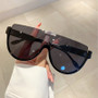 KAMMPT Vintage Semi-round Sunglasses Women Fashion Monoblock Outdoor Goggle Shades Ins Trending 2023 New Design UV400 Eyewear