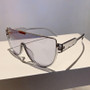 KAMMPT Vintage Semi-round Sunglasses Women Fashion Monoblock Outdoor Goggle Shades Ins Trending 2023 New Design UV400 Eyewear
