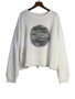 [EAM] Black Printed Back Zipper Sweatshirt New Round Neck Long Sleeve Women Big Size Fashion Tide Spring Autumn 2026 1DJ0624