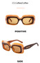 New Fashion Sunglasses Men And Women Large Frame Square Car Sunglasses Cool Trendy Color Glasses Frame M6216