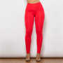 Shascullfites Red Fashion Pants Comfy Skin-fit Leggings High Rise Pencil Pants for Women Slim Hips Trendy Skinny Pants