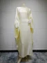 2024 Muslim Dress Women Summer Fashion Muslim Long Sleeve Satin Plus Size Long Abaya Kaftan Abaya Dubai Abaya Muslim Clothes