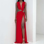 DEAT Spring New Arrival Fashion Hollow Out Sleeveless Dresses For Women Trendy Split V-neck Irregular Dress Female 11A03623