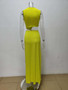 DEAT Spring New Arrival Fashion Hollow Out Sleeveless Dresses For Women Trendy Split V-neck Irregular Dress Female 11A03623