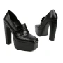 spring and autumn fashion High heels Women's shoes Solid PU Korean Style Platform Square toe Square heel heels women high 13cm