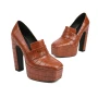 spring and autumn fashion High heels Women's shoes Solid PU Korean Style Platform Square toe Square heel heels women high 13cm