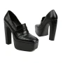 spring and autumn fashion High heels Women's shoes Solid PU Korean Style Platform Square toe Square heel heels women high 13cm