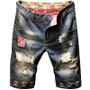 Plus size 7XL 6XL men's 2026 new style ripped denim shorts, men's summer fashion trend, versatile ripped denim mid-length pants