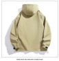 New Men Spring Autumn Waterproof Casual Versatile Top Japanese Korean Streetwear Fashion Loose Pullover Half Zip Hooded Jacket