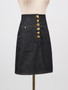 VGH Designer Solid Slimming Denim Skirts For Women High Waist Patchwork Button Spring Temperament Skirt Female Fashion Style New
