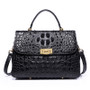 New Genuine Crocodile-Embossed Leather Handbag Premium Top Grain Cowhide Women's Shoulder Bag, Fashion Crossbody Purse