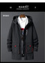 Korea Fashion Oversize 7XL 8XL 2024 Casual Men's Black Windbreaker Jackets Long Trench Coat For Spring Autumn Winter Clothes