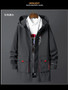 Korea Fashion Oversize 7XL 8XL 2024 Casual Men's Black Windbreaker Jackets Long Trench Coat For Spring Autumn Winter Clothes