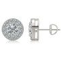 Hip Hop Fashion Men Iced Out Moissanite Earrings 925 Silver Screw Back Diamond Ear Stud With GRA Certificate